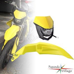 플라스틱 차체 페어링 헤드라이트 프론트 펜더 EVO 머드가드 조명 스즈키 DR650 DRZ RM RMZ 650 125 250 450 TE TX TC