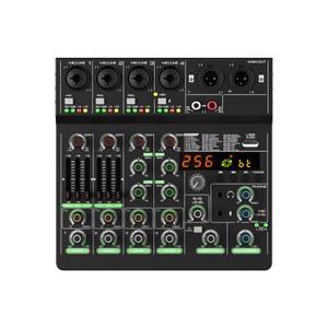 GMARK G40PRO 6채널 오디오 믹서, 사운드 보드 256비트 USB 블루투스 미니 믹서, 48V 팬텀 파워, RCA 및 XLR 연결, 홈 스튜디오 녹음, 라이브 스트리밍, DJ 믹싱, 노래방에 이상적입니다