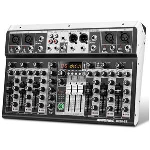 노래방 스트리밍 녹음용 8채널 오디오 믹서 DJ 사운드 보드 콘솔 16 Dsp USB 인터페이스 MP3 입력 + 48V 팬텀 블루투스 스튜디오