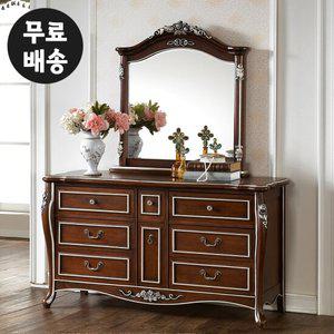 럭셔리 엔틱 콘솔 와이드 앤틱 화장대 3단 서랍장