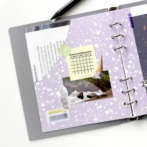 [KGPQWWEF_4B]스퀘어 다이어리 6공 A6 마블 리필 배경지