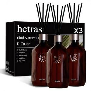헤트라스 프리미엄 대용량 디퓨저 선물세트, 퓨어 런드리, 500ml, 3개 one option