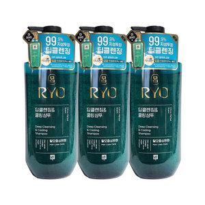 려 청아 딥클렌징 앤 쿨링 샴푸 480ml x3개