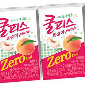 (제스트)동원 제로 쿨피스 140ml 복숭아 24팩입 x 제로 동원