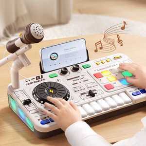 DJ 믹서 디제잉 장난감 마이크 음악 놀이 멀티 악기 리듬 완구 디제이 장비 믹싱