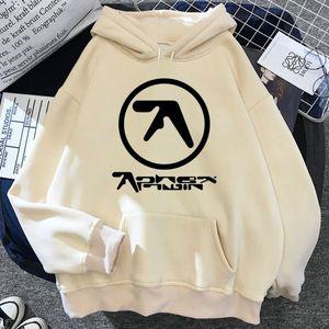 여자 여성 후드 티 집업 Aphex 남성용 트윈 후드티 스타일 빈티지 카와이 그래픽 트랙수트 풀오버