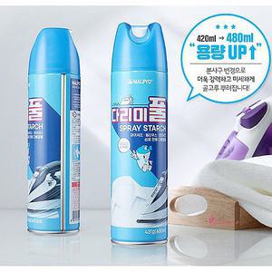 다리미풀 풀먹이기 480ml 다림질풀 옷에 스프레이 뿌리는 스프레이풀 국산 풀mno004