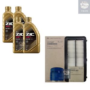 SK지크 캐스퍼 가솔린 터보 지크 X9 FS 5W30 4L 엔진오일+순정 필터 세트 02503-6200