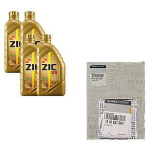 SK지크 QM6 2.0 가솔린 GDE 지크 X9 FS 5W30 4L 엔진오일+르노 순정 필터세트