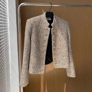루즈핏 캐주얼 정장 여성 여자 싱글 브레스트 긴팔 블레이저 하이 퀄리티 숏 트위드 자켓 재킷 올 매치 상