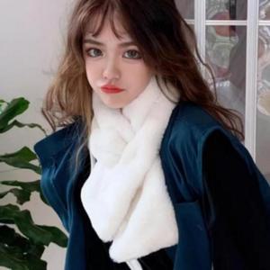 머플러 목도리 고정 우수한 퍼 숏머플러 따뜻한 (3i9br)