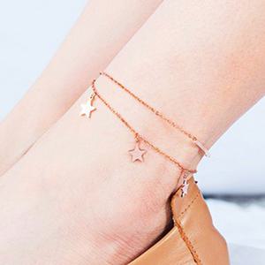 [핑크선물포장 쇼핑백] Makayla Surgical Steel Ankle bracelet  / 서지컬(써지컬) 발찌
