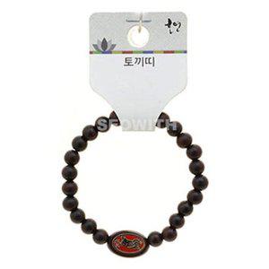 불교 기원 팔찌 벽조목 어린이 띠 합장주 염주(토끼) (WFH5D6T)