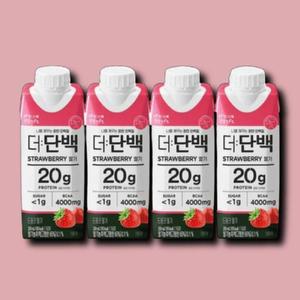 [기타] 더단백 딸기 프로틴 드링크 250ml x 18개 빙그레 마시는 단백질 보충 음료 BCA