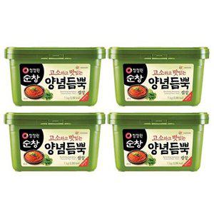 [셀러허브 패션][JHN49718_52ER]양념듬뿍 쌈장 x 청정원쌈장 순 1kg 4개