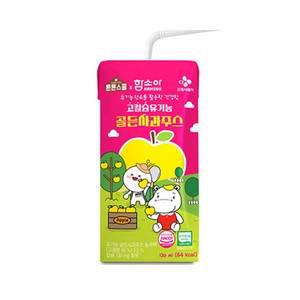 CJ 튼튼스쿨 함소아 고칼슘 유기농골든 사과주스 120ml×24개 /