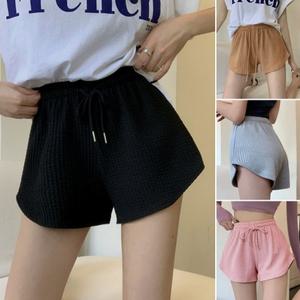 와플 반바지 시원 가벼운 홈웨어 파자마 바지 산책 데일리 팬츠 허리 밴딩