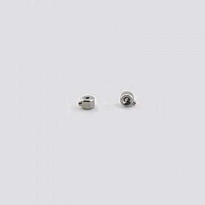 비즈팡 [S1-7-511] 써지컬스틸 고정장식 원통 침누름볼 3mm(4x3.4mm) (와이어줄 전용) 무도금 ,10개