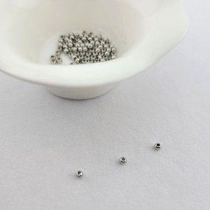 비즈팡 [S5-1-902] 써지컬스틸 부자재 메탈볼 2.5mm (내경0.7mm) 무도금 ,100개