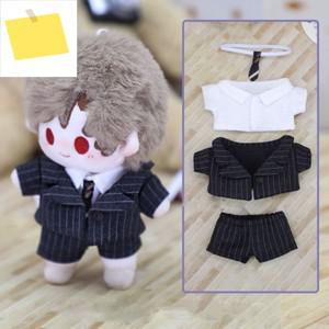 면인형 옷 복장 셔츠 바지, 봉제 짧은 아이돌 DIY 탑 액세서리, 3 가지 색상, 10cm, 1 세트