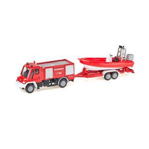 siku 벤츠 유니목 소방차 구조보트 트레일러 diecast