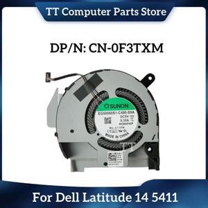TT 노트북 CPU 냉각 팬 쿨러 라디에이터, 델 래티튜드 14 5411 F3TXM EG50060S1-C490-S9A DC5V 4PIN, 신제
