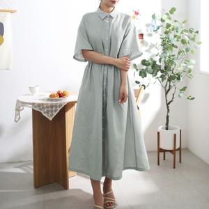 47-301 P1508 - Dress(여성 원피스) HDS-1241 _ 허리 스트링끈 베이직한 셔츠 원피스 패턴, 종이옷본, 종이패턴