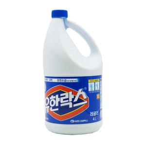 유한락스 레귤러 대용량 4L 용기 1개 살균 소독 표백
