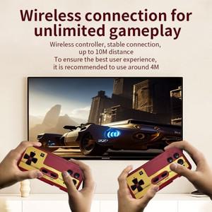 G105-HD 8 비트 비디오 게임 콘솔 FC/NES 빨간색/흰색 기계 용 500 내장 2.4g 무선 듀얼 컨트롤러 지원 카