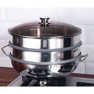 키친아트 찜냄비 찜솥 찜통 채반 찜기 3중 3단 33c