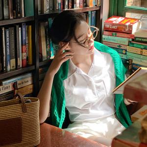 (클래식스포티룩/프리미엄원단) 티아 세미 크롭 단작 카라 반팔 티셔츠 ts4413