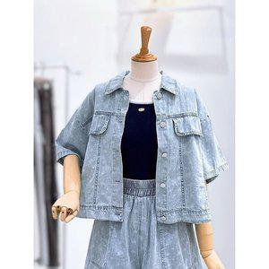 갤러리아 [레코브]프린트 반팔 데님자켓(LC31E5DJ506X)