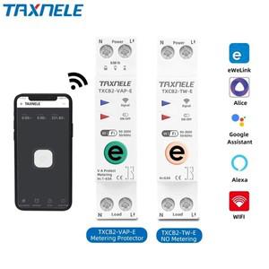 투야 스마트봇Ewelink WIFI 스마트 회로 차단기 1P  N 16A 20A 63A 전력 에너지 미터 KWh  스위치 타이머
