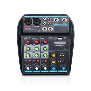 USB 오디오 믹서 미니 콘솔, BT 레코드 48V 팬텀 DJ 컨트롤, 믹싱 PC, 팩토리 전문, 4 채널