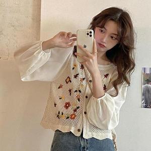 [셀러허브]꽃자수 시스엣지루 긴팔 가디건 MA8094 (S31553571)
