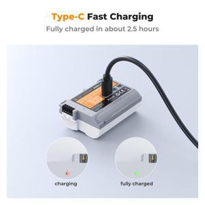 KF EN-EL15 2600mAh 배터리 EN EL15C 니콘 카메라 D7200 Z8 Z7 Z6 Z7ii Z5 D850 D810D500 D610