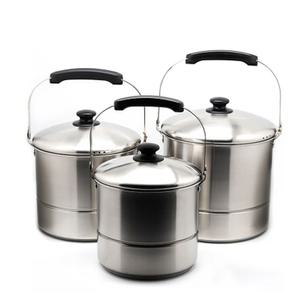 (20cm) 이지 찜 들통 20.22.24cm 각1P/대용량/곰솥/들통/업소용/가정용/육수/냄비/국통/급식/손잡이/식당