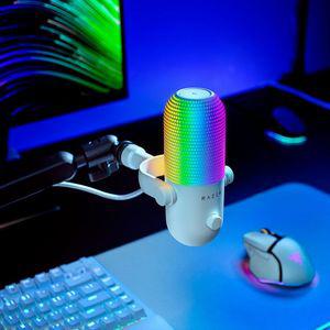 레이저코리아 Seiren V3 Chroma White 세이렌 크로마 화이트 RGB 스트리밍 콘덴서 USB 마이크 229387