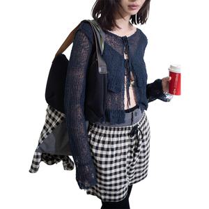 [롯데백화점]코프트 [퍼버즈] PERVERZE Double Sheer Cardigan NAVY COPVO5CD103-NY