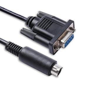Mitsubishi Q 시리즈 PLC 프로그래밍 케이블 D-sub DB9 암 RS232 직렬-QC30R2와 호환되는 미니 소형 Din 6