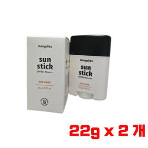 몽디에스 아기 유아 베이비 초등학생 키즈 무기자차 선스틱 SPF 50+ PA+++ 22g 2개