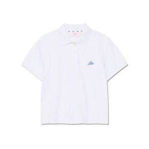 브랜드정품 리 LEE 우먼 피케 카라 크롭 티셔츠 화이트 LE2402ST71WH 113065
