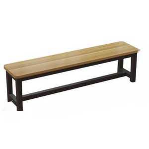 심플 철제 원목 야외 대기석 스툴 벤치형의자 우드 60x35x45cm