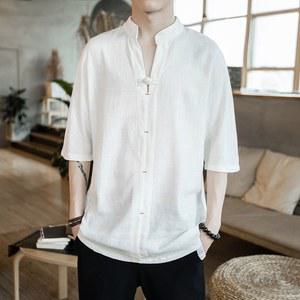 차이나카라 생활법복 7부남방셔츠 반팔티셔츠
