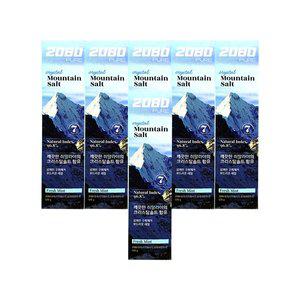 2080 퓨어 치약 히말라야 크리스탈 솔트 고불소 화이트프레쉬 민트향 120g 6개