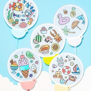 민화샵 원터치 부채 만들기 도안 밑그림 접이식 미니 원형 포켓 손부채 꾸미기 여름만들기 휴대용 초등미술