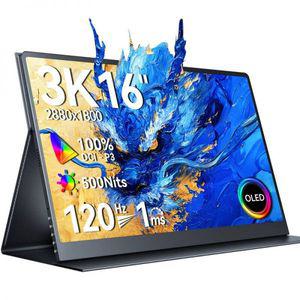 휴대용모니터 포터블 보조 모니터 UPERFECT 3K OLED 휴대용 노트북 디스플레이 16인치 120Hz 게임 100 DCI-