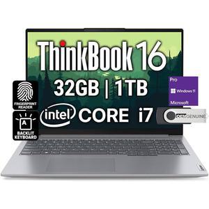 Lenovo ThinkBook 16 G6 비즈니스 노트북 16인치 FHD+ 인텔 10 코어 i7-1355U 32GB DDR5 1TB NVMe Wi-Fi 6