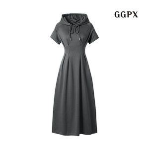 지지피엑스 핀턱 후드 플레어 반팔 원피스 GPAOW006D 807180