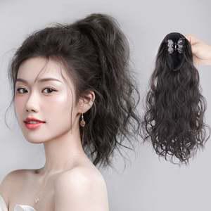 웨이브 포니테일 가발 집게핀 묶음머리 집게가발 긴머